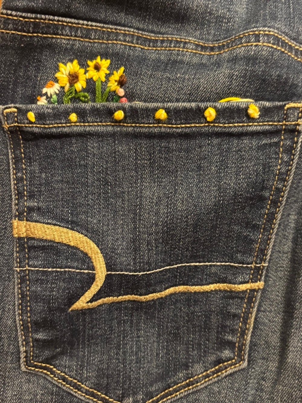 American Eagle Embroidered Jeans